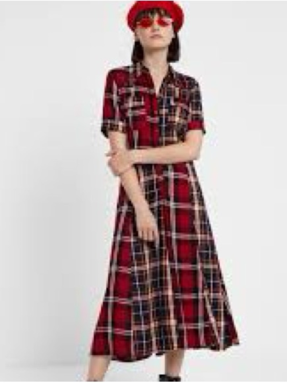 DESIGUAL ROSADA CHECKED DRESS Size 38/6 - Picture 3 of 16